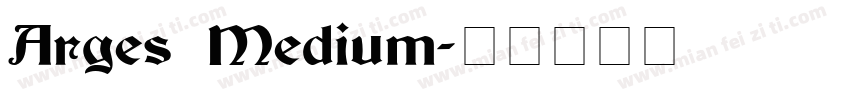 Arges Medium字体转换